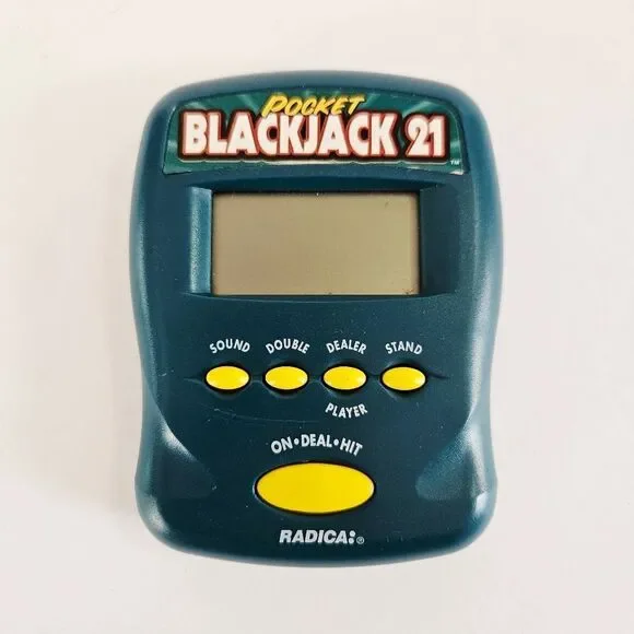 Radica Pocket Blackjack 21 Electronic Handheld Travel Card Game (1997 Edition)