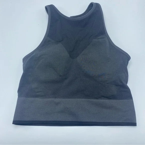 Lululemon Seamless Mesh Racerback Sports Bra Size 4 Gray