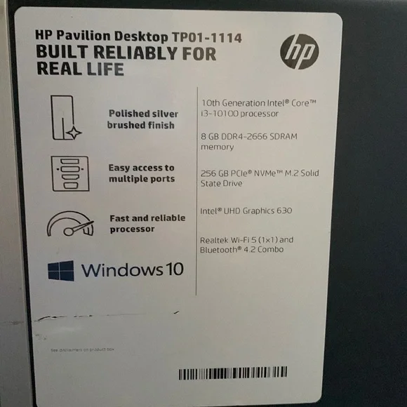 Selling a HP Pavilion desktop TP01-1114