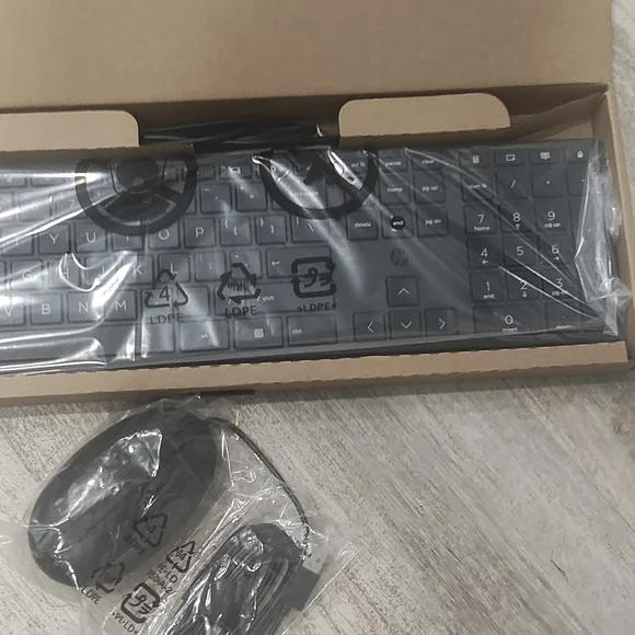 HP Black Wired Keyboard and Mouse Combo
