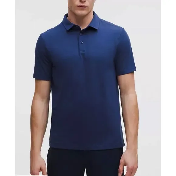 Lululemon Evolution Short-Sleeve Polo Shirt Clubhouse Blue Size Medium‎