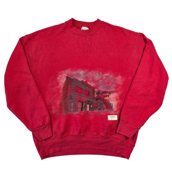 Pro Spirit Select Sweats Mens XL Red Graphic Scooter Gang Vintage Sweatshirt USA