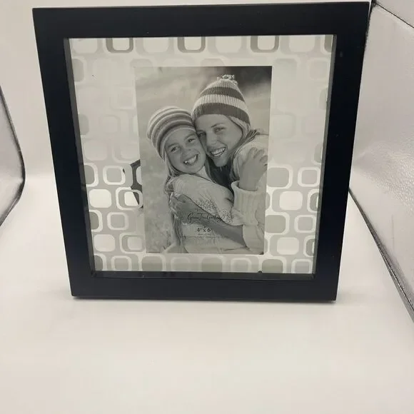 New Modern PHOTO FRAME (Green-Tree Gallery)‎ Black Glass 4