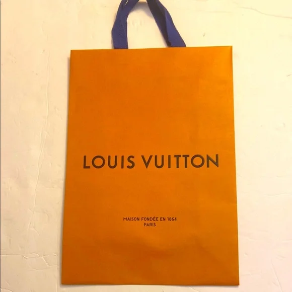 Louis Vuitton Party Gift Paper Bag Shopping Tote made in Hungry 14 x 10 x 4”