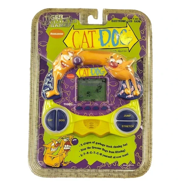 Vintage Tiger Electronics Nickelodeon Cat Dog Handheld LCD Game New Sealed 1999