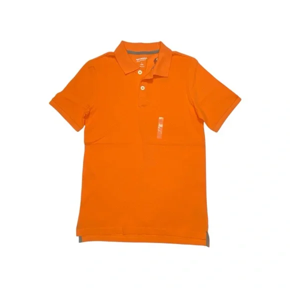 NWT Arizona Jean Co Youth Orange Golden Poppy Polo Shirt Sz L 14/16‎