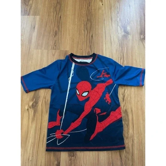 Marvel Spider-Man Boys‎ Size 8 Athletic Shirt Blue Red