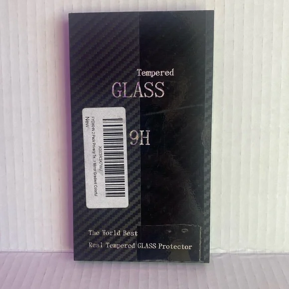 Privacy screen by protectors (2) for iPhone 11 Pro Max. Pink/yellow tint.