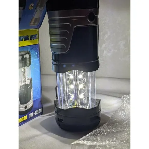 High Mountain Tiger Camping Light GSH-7088B 1W+12 LED Waterproof Switch