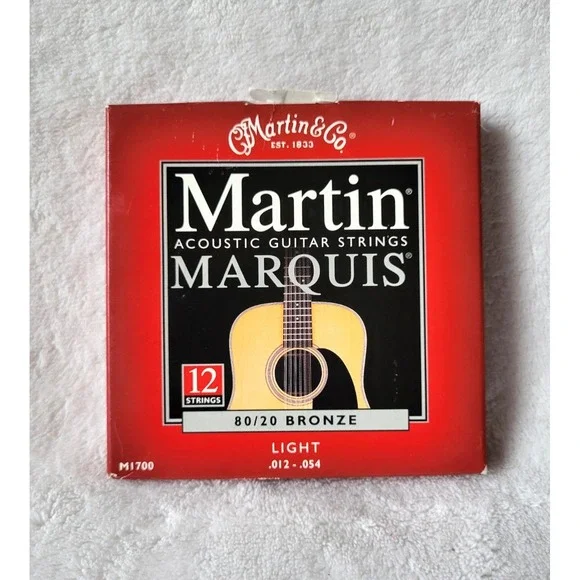 Martin M1700‎ Acoustic Guitar Strings 80/20 Bronze Light 12 Count Sealed Box