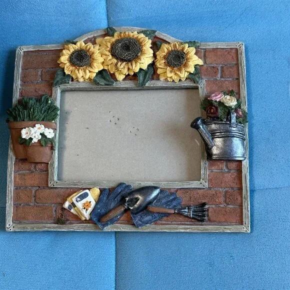Vintage Figi Graphics Picture Frame Garden Flowers Weekend Gardener 1994 Easel