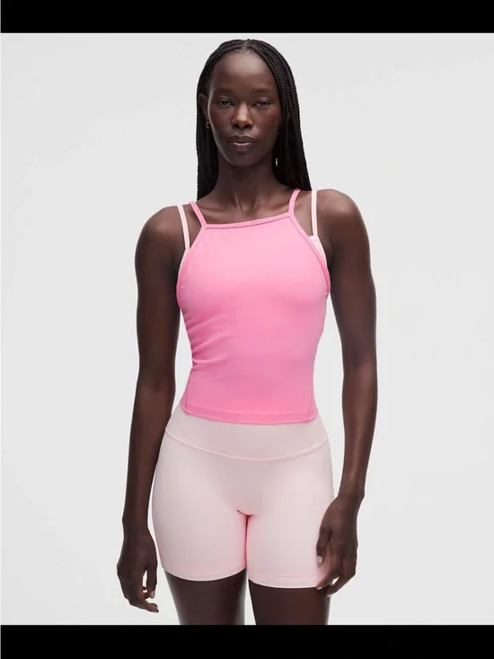 lululemon Align Layered High-Neck Tank💕Candy Cloud/Pink Pearl NWT Size 12