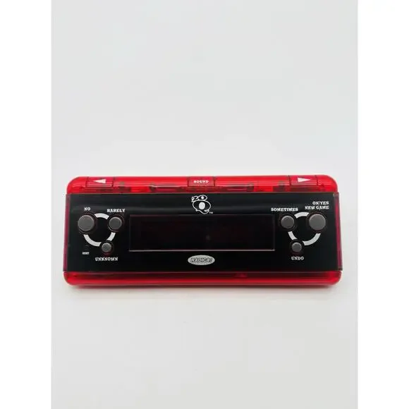 20Q Radica Electronic Handheld Game Big Screen 2005 Red 20 Questions - Works