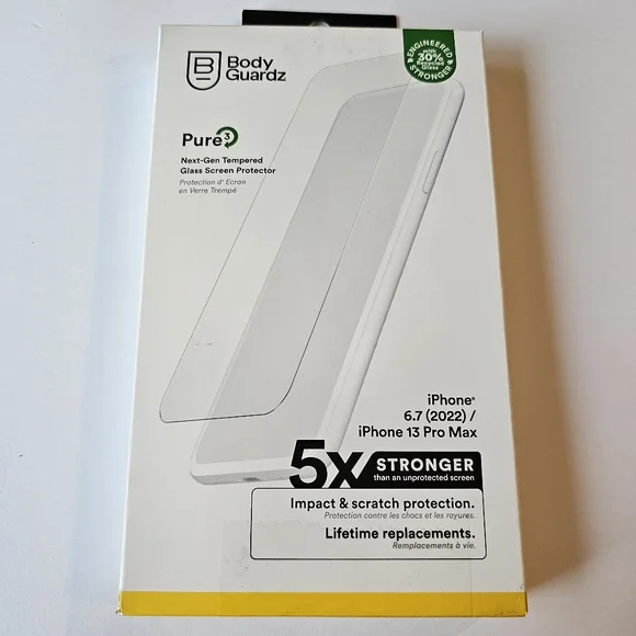 iPhone 14 Plus/13 Pro Max - BodyGuardz Pure3 Screen Protector (ECO-FRIENDLY)