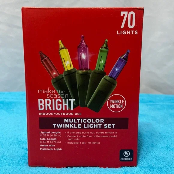 Multicolor Twinkle Light Set - 70ct.