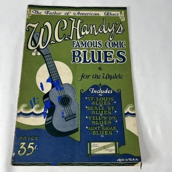 Vintage 1920 Wc Handys Famous Comic Blues For‎ Ukulele