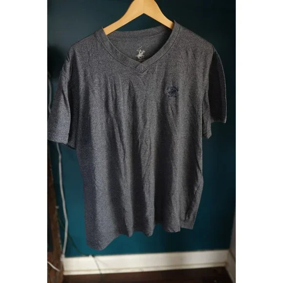 Beverly Hills Polo Club Men's T Shirt Gray SizeXL Cotton Polyester Blend