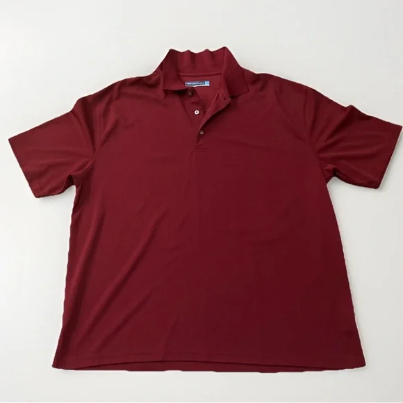 Roundtree & Yorke Men's Red Polo Shirt Performance, Pickleball Golf Tennis 3XLT