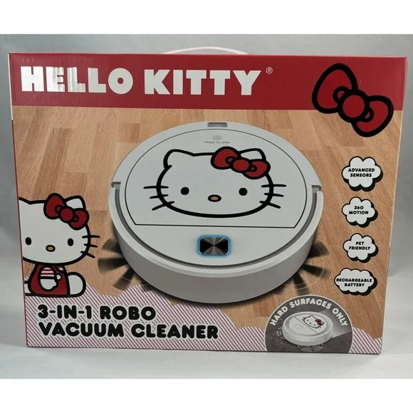 New in Box Hello Kitty Sanrio 3-in-1 Robot Vacuum Cleaner