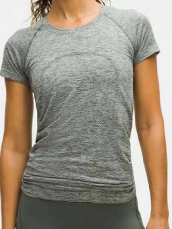 lululemon athletic X Peleton Light Green Short-Sleeve Stretchy Performance Tee 8