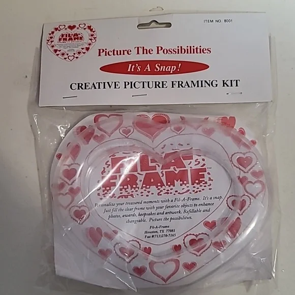 Vintage Picture Frame‎ Acrylic Fil-A-Frame (Craft Frames) (1990s) - Heart