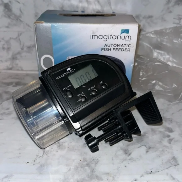 Imagitarium Pro Automatic Fish Feeder Battery Power Salt Fresh Water Open Box