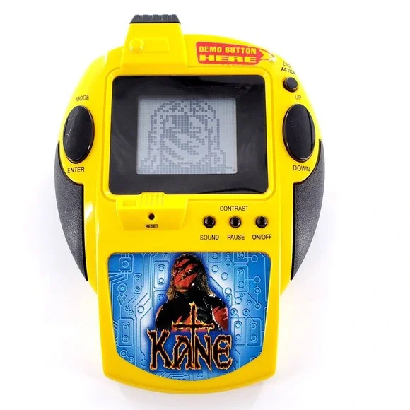 1998 MGA Reality Fighters WWF Kane Electronic Handheld w/ Clip Cable Tested Rare
