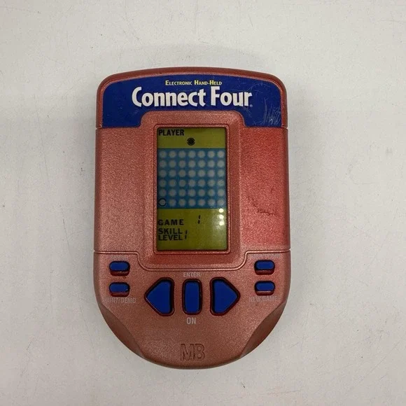 Hasbro Connect Four Milton Bradley Electronic Handheld Game 2002 Works Toy