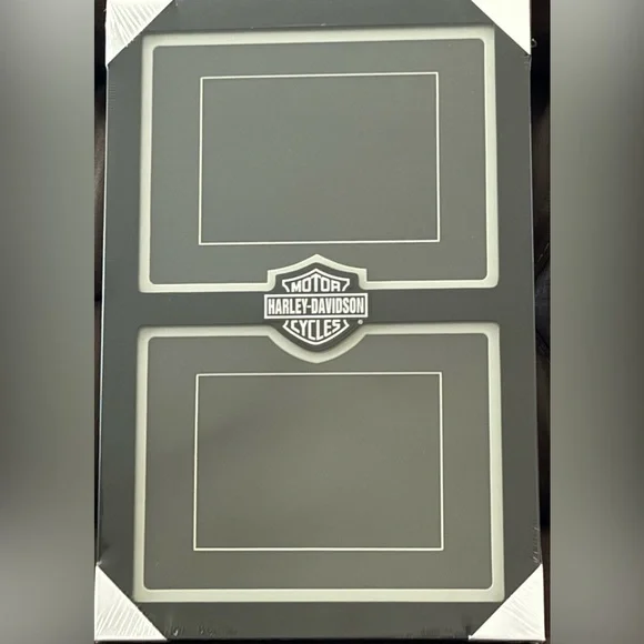 Harley-Davidson Black and White Dual Photo Frame