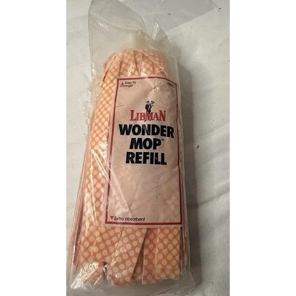 1991 Libman Wonder Mop Head Refill Microfiber Replacement Cleaning New Prop