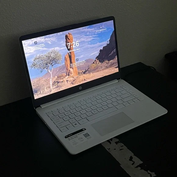 HP Silver Laptop Modern Design with Backlit Keyboard