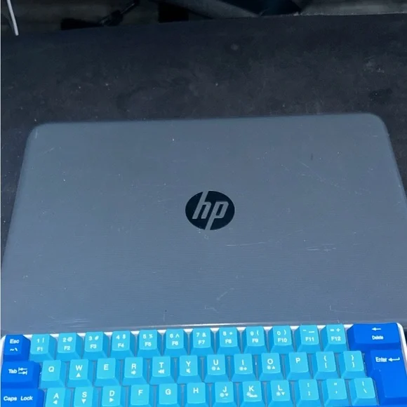 HP Gray Laptop with Blue Keyboard Bundle!! Great price