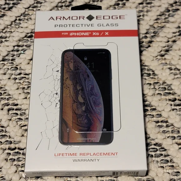 🔴 Armor Edge Protective Glass Screen Protector for iPhone XS / X