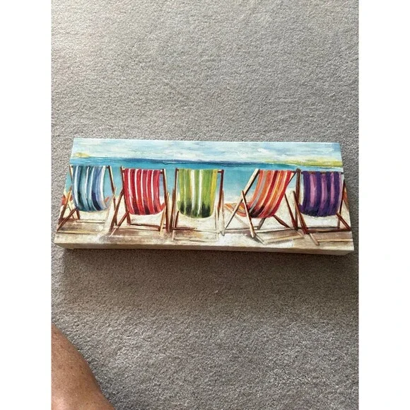 Beach chairs cloth picture frame