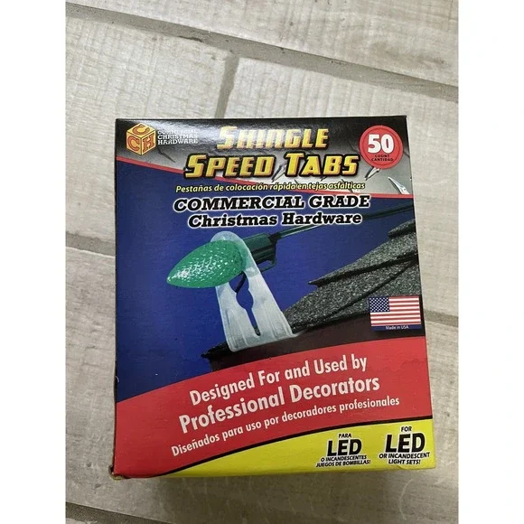 (2) Brand NEW‎ 50 Adams Commercial Grade Speed Shingle Tabs for Christmas Lights