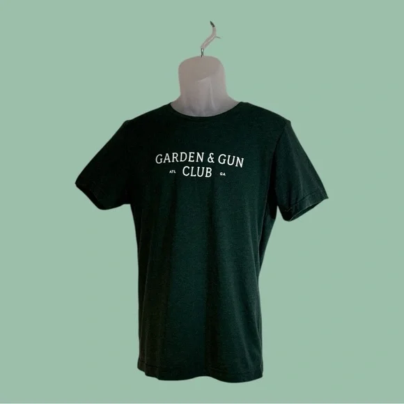 Men’s Graohic Tee Shirt Dark Green Garden & Fun Club ATL GA Size M