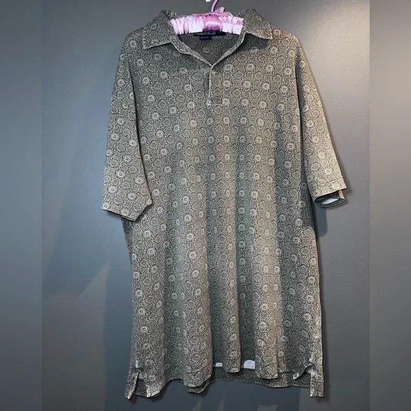 Nautica Men's Polo in Gray with Pattern