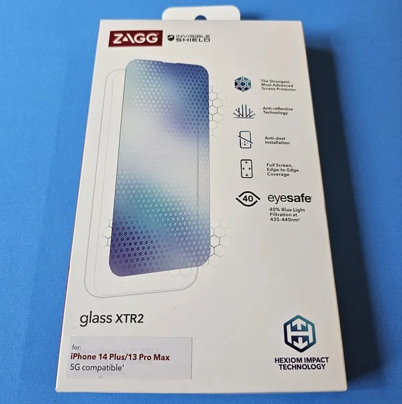 iPhone 14 Plus/13 Pro Max - ZAGG Glass XTR2 Screen Protector (BLUE LIGHT FILTER)