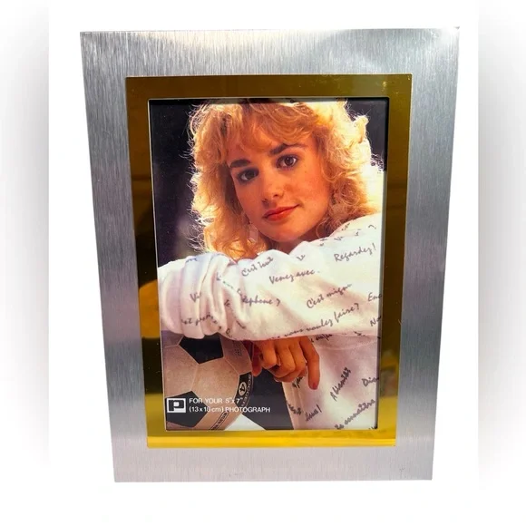 Vintage Brushed Silver and Metallic Gold 5” x 7” Photo Frame. New without Tags.
