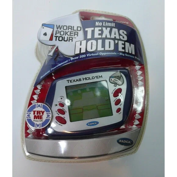 NEW Radica No Limit Texas Hold Em World Poker Tour Electronic Handheld Game 2005