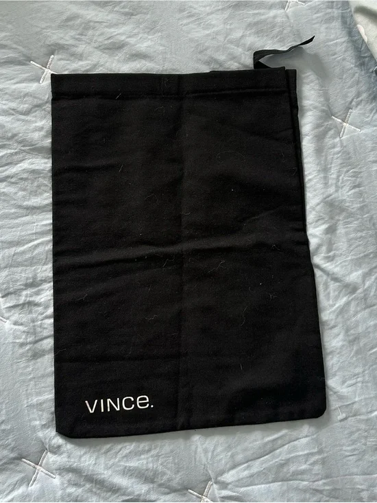 Vince • Black Logo Drawstring Storage Pouch •