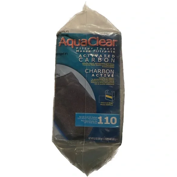 AquaClear Activated Carbon Filter Inserts Replacement for 110 Gallon Tank 2PK