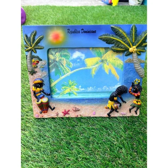 Republica Dominicana‎ 3D Relief Tropical Beach Souvenir Picture Frame Resin 6X4