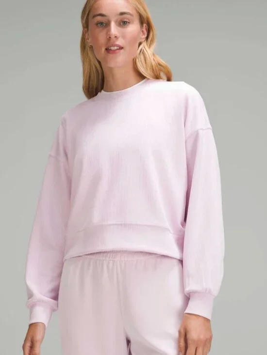 Lululemon Ribbed Softstreme Perfectly Oversized Cropped Crew