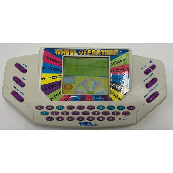 Wheel of Fortune Hand Held Game Tiger Electronics W Cartridge Works Vintage 1995