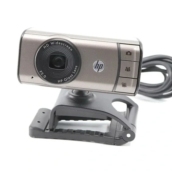 HP Webcam 3100 720p 5mp Hd Wide Screen F2.0 Glass Lens Cam with Clip/Mount