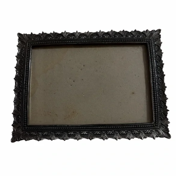 Vintage Ornate Silver Metal Picture Frame - 3