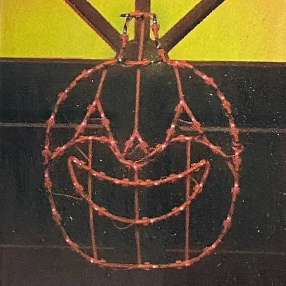 Vtg Window Pumpkin Decor 96 1 Piece 50 Light Indoor Outdoor Seasonal Specialties