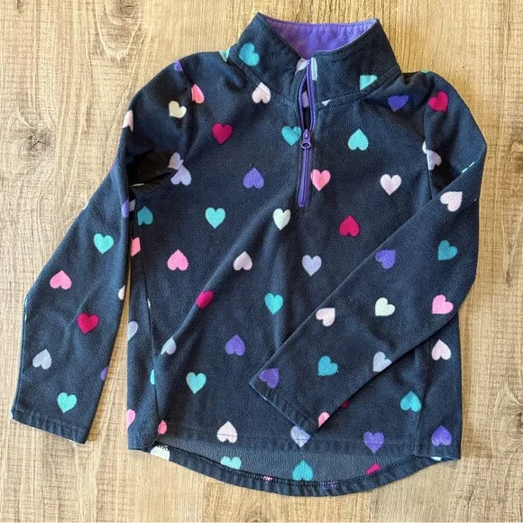 Jumping‎ Beans | Heart Quarter Zip Fleece | Size 6x
