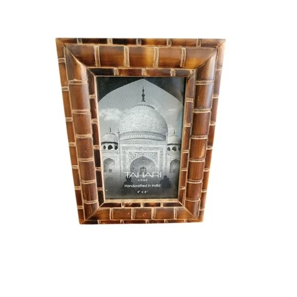 Tahari Home Bamboo Style‎ Photo Frame Boho 4x6 Handcrafted India